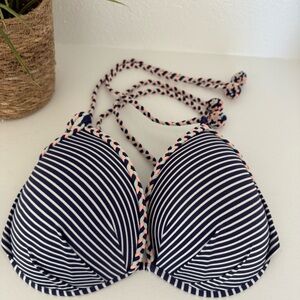 Victoria Secret Striped Bikini Top- 36DD